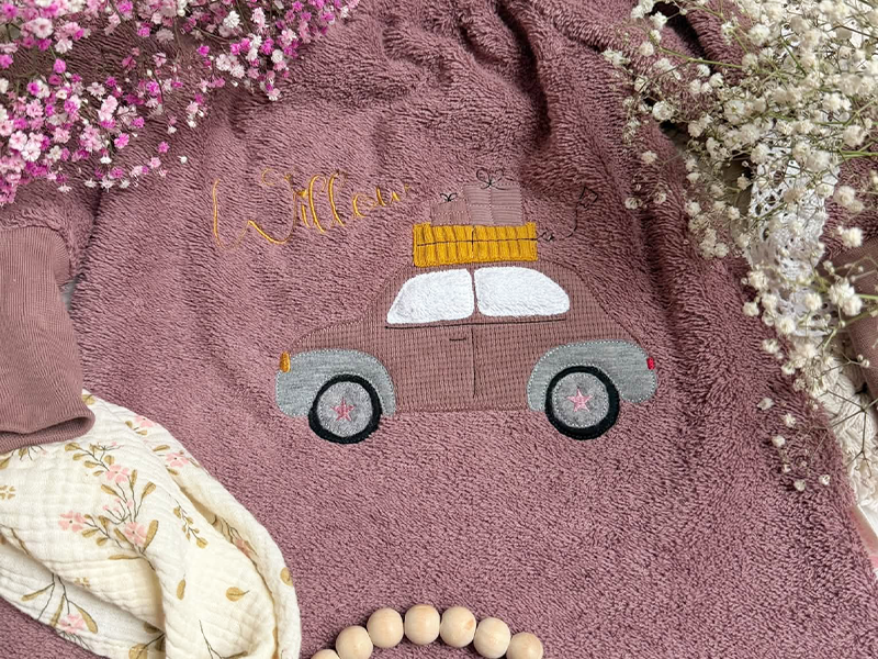 Retro Auto Weihnachts Set - doodle Stickdatei